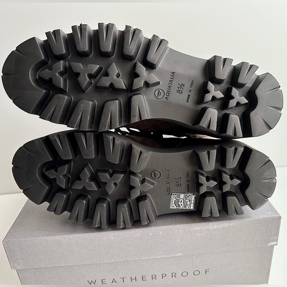 ✨New AQUATALIA Angie Suede & Recycled Cashmere Lace Up Lugged Booties 8.5M - Picture 9 of 10